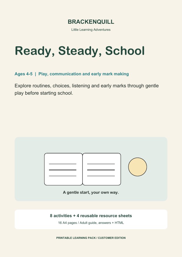 Ready, Steady, School! pack cover preview
